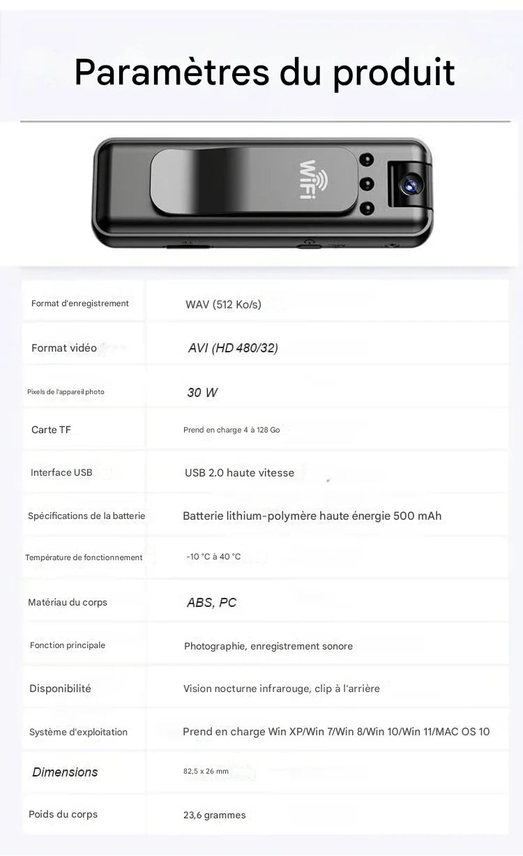 Enregistreur portable à vision nocturne infrarouge - Burkina Faso