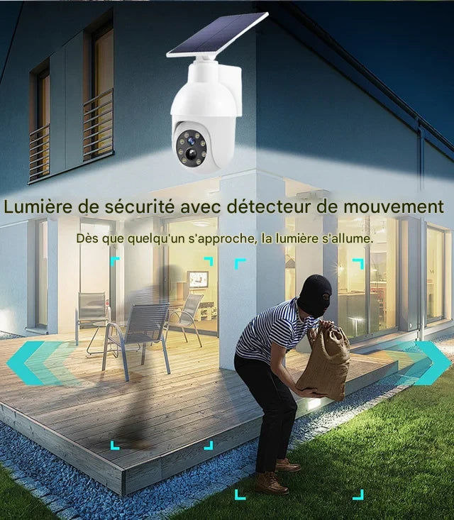 Caméra de Surveillance Solaire Sans Fil - Gabon