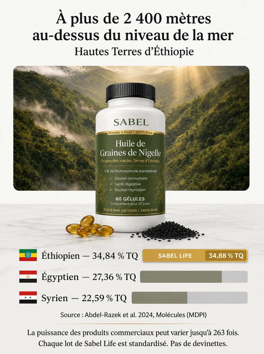 Huile de Nigelle Pure – Bien-être au Quotidien -Cote D'ivoire