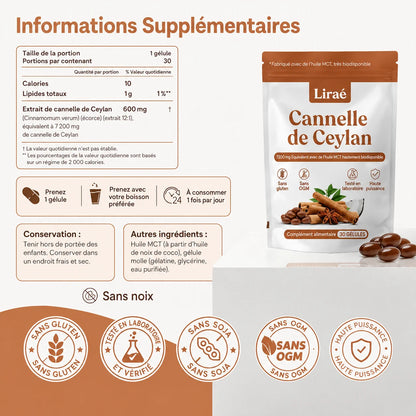 Capsules de Cannelle de Ceylan Haute Puissance - Mali