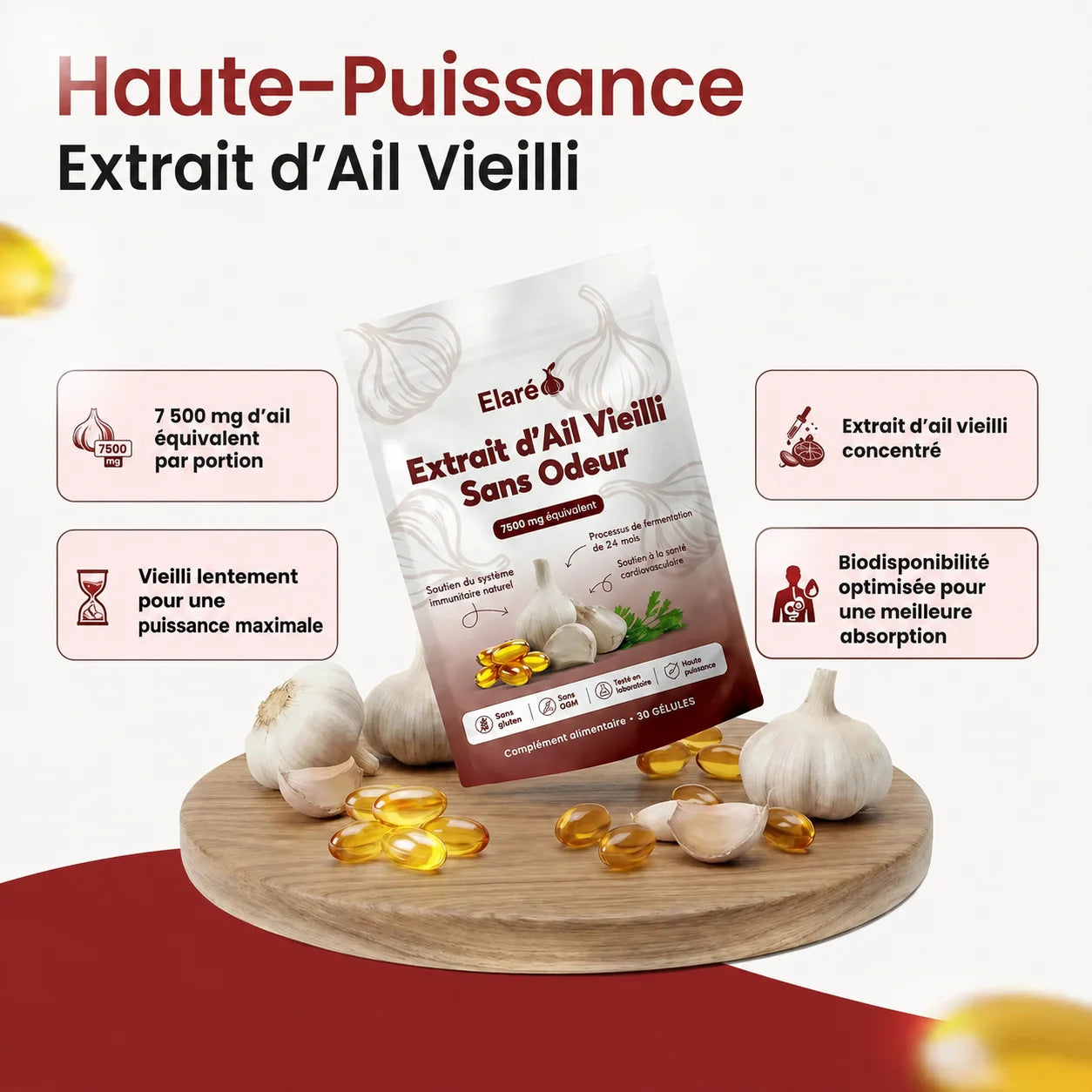 Extrait d’Ail Vieilli Sans Odeur 7500 mg - Burkina Faso