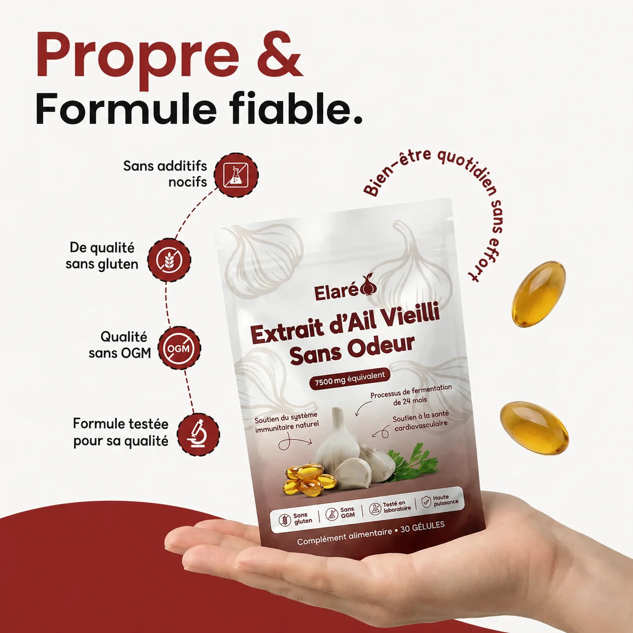 Extrait d’Ail Vieilli Sans Odeur 7500 mg - Burkina Faso