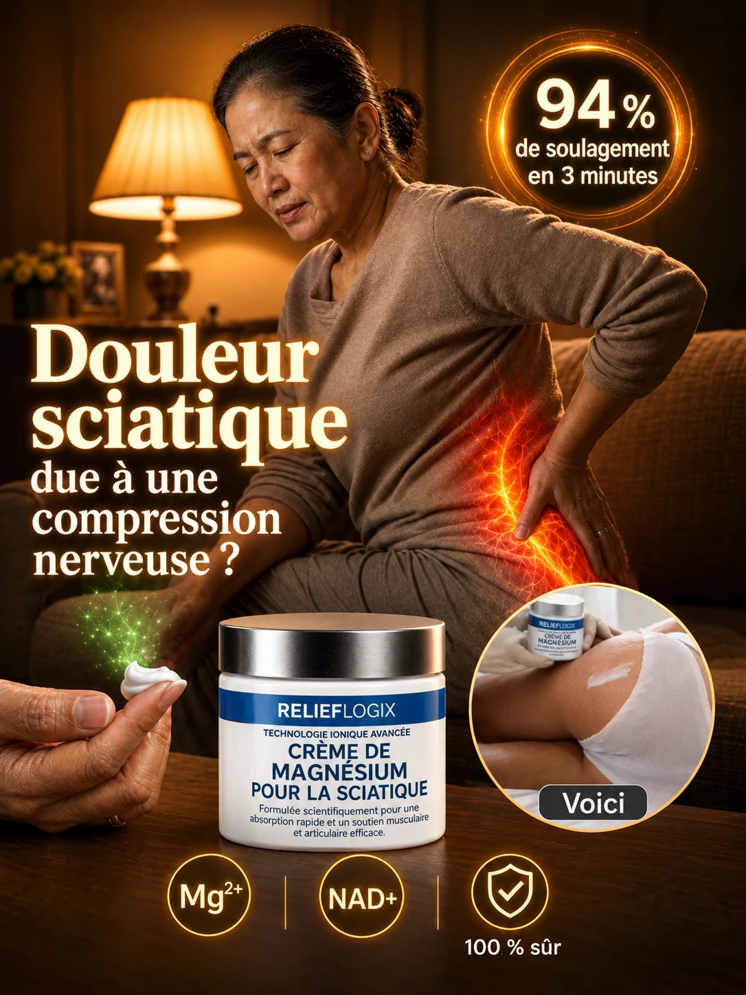 Crème au Magnésium Sciatique - Cote d'ivoire