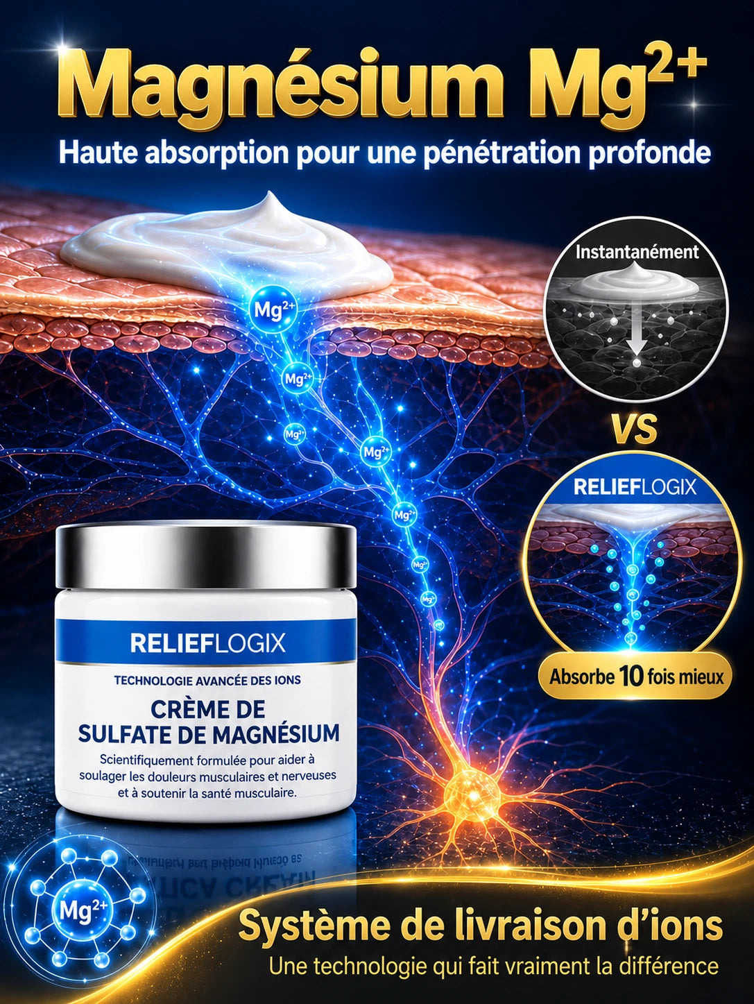 Crème au Magnésium Sciatique - Cote d'ivoire
