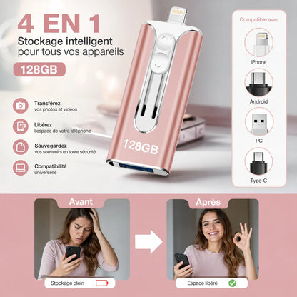 Clé USB 128 Go 4-en-1 - Côte d'Ivoire