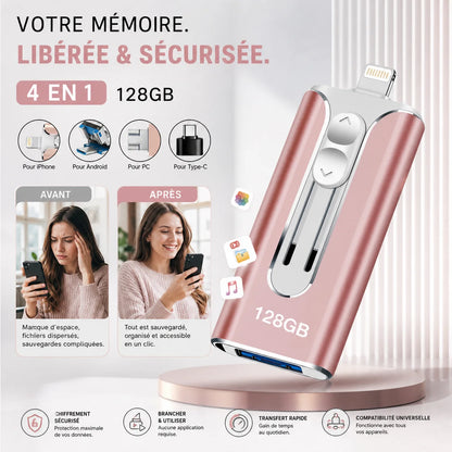 Clé USB 128 Go 4-en-1 - Côte d'Ivoire