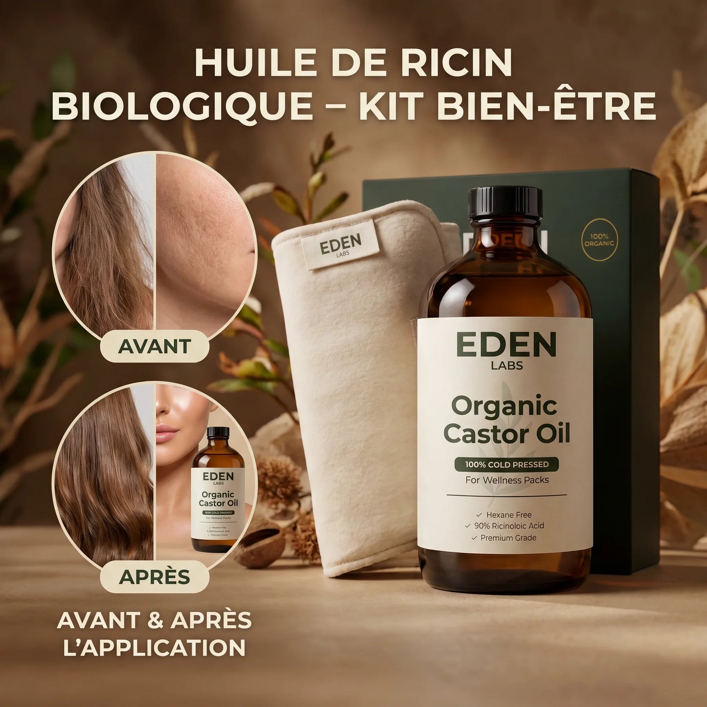 Huile de Ricin Bio Pressée à Froid - Mali