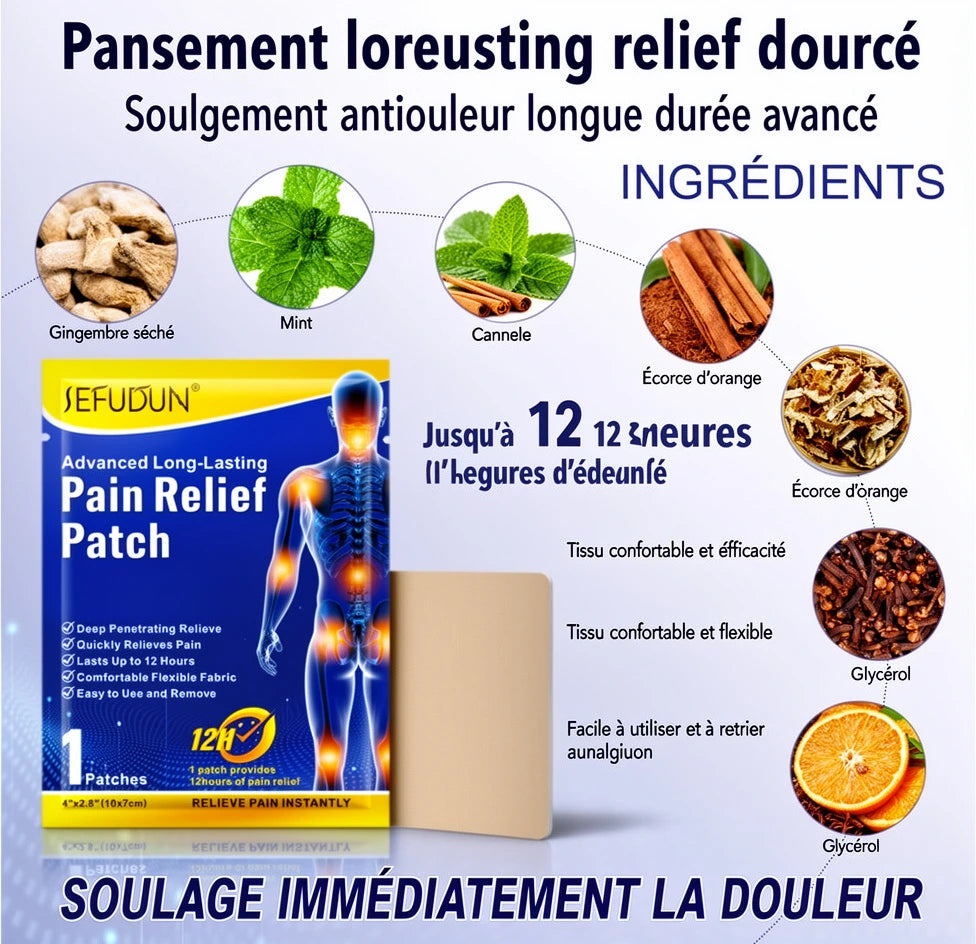Patch Anti-Douleur Longue Durée 12H - Burkina Faso