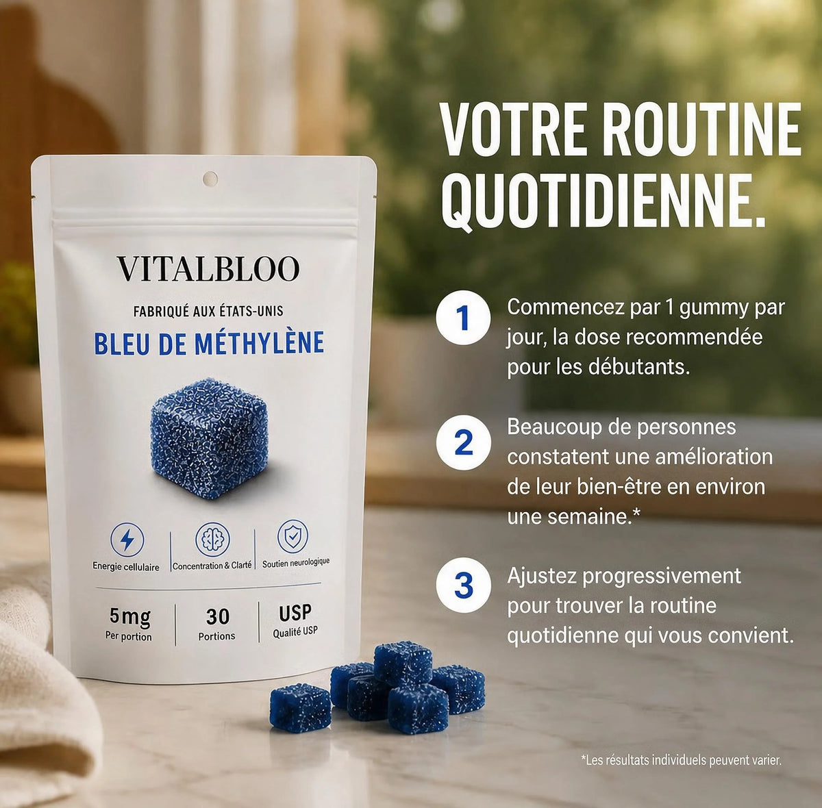 Bleu de Méthylène 5 mg USP - Côte d'Ivoire