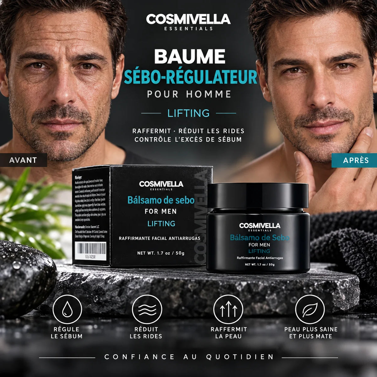 Baume Visage Homme Anti-Rides - Côte d'Ivoire