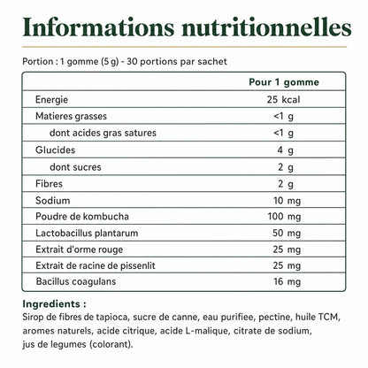 Gommes Kombucha Digestives - Yaounde